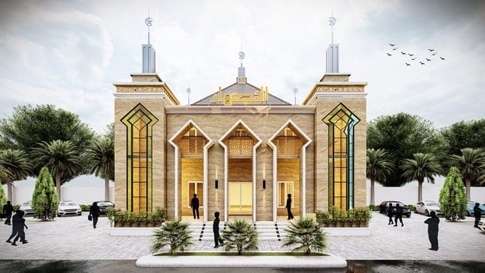 Arsitektur masjid Islami modern kontemporer karya Zamil Architect di Yogyakarta