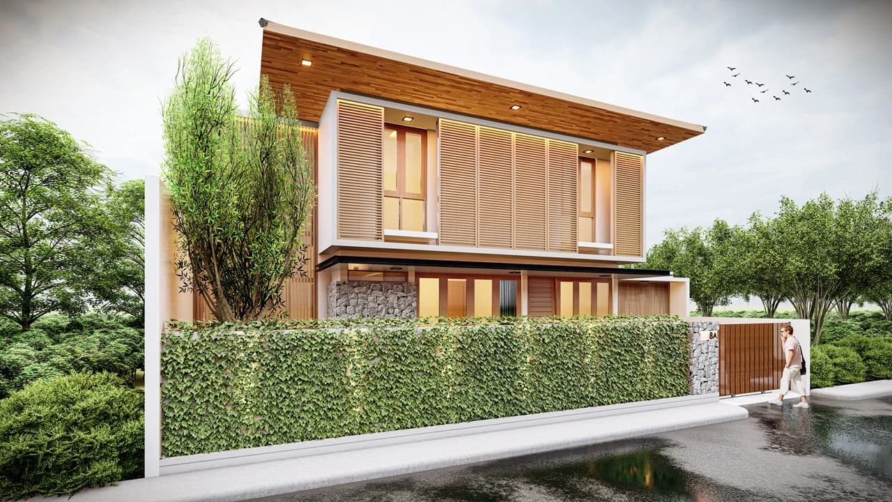 Rumah modern tropis karya Zamil Architect di Bantul, Yogyakarta