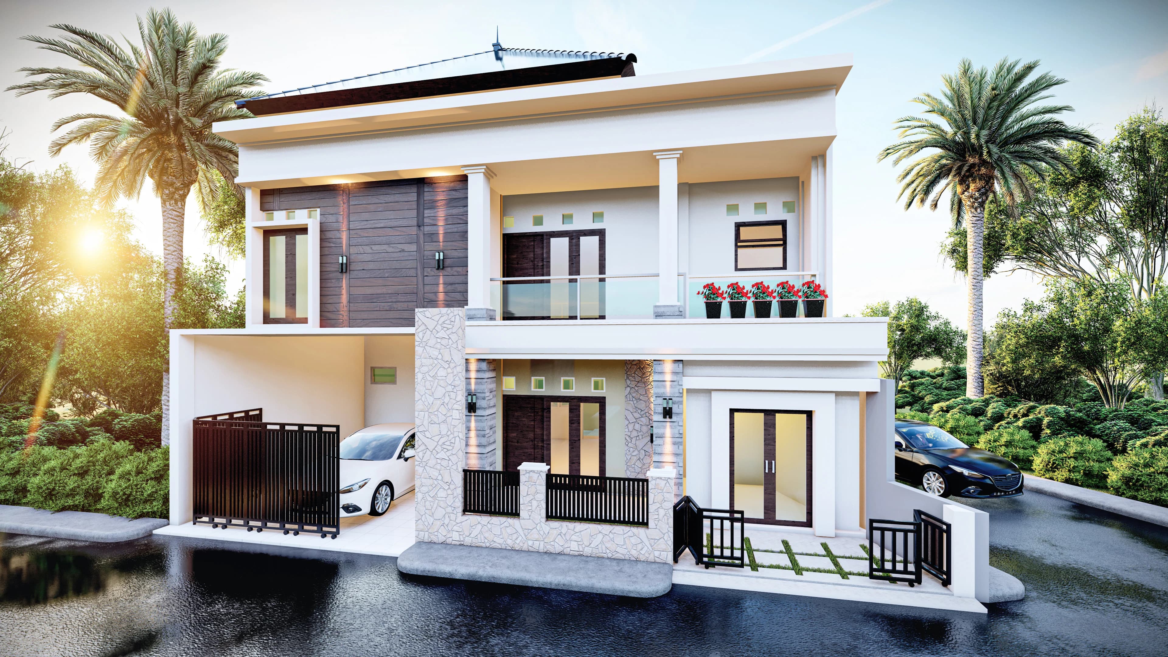 Rumah modern kontemporer karya Zamil Architect di Sleman, Yogyakarta